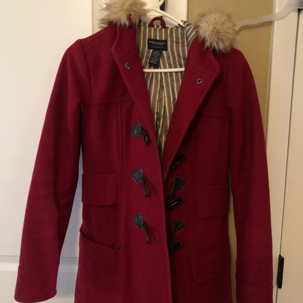 American Eagle size small coat red